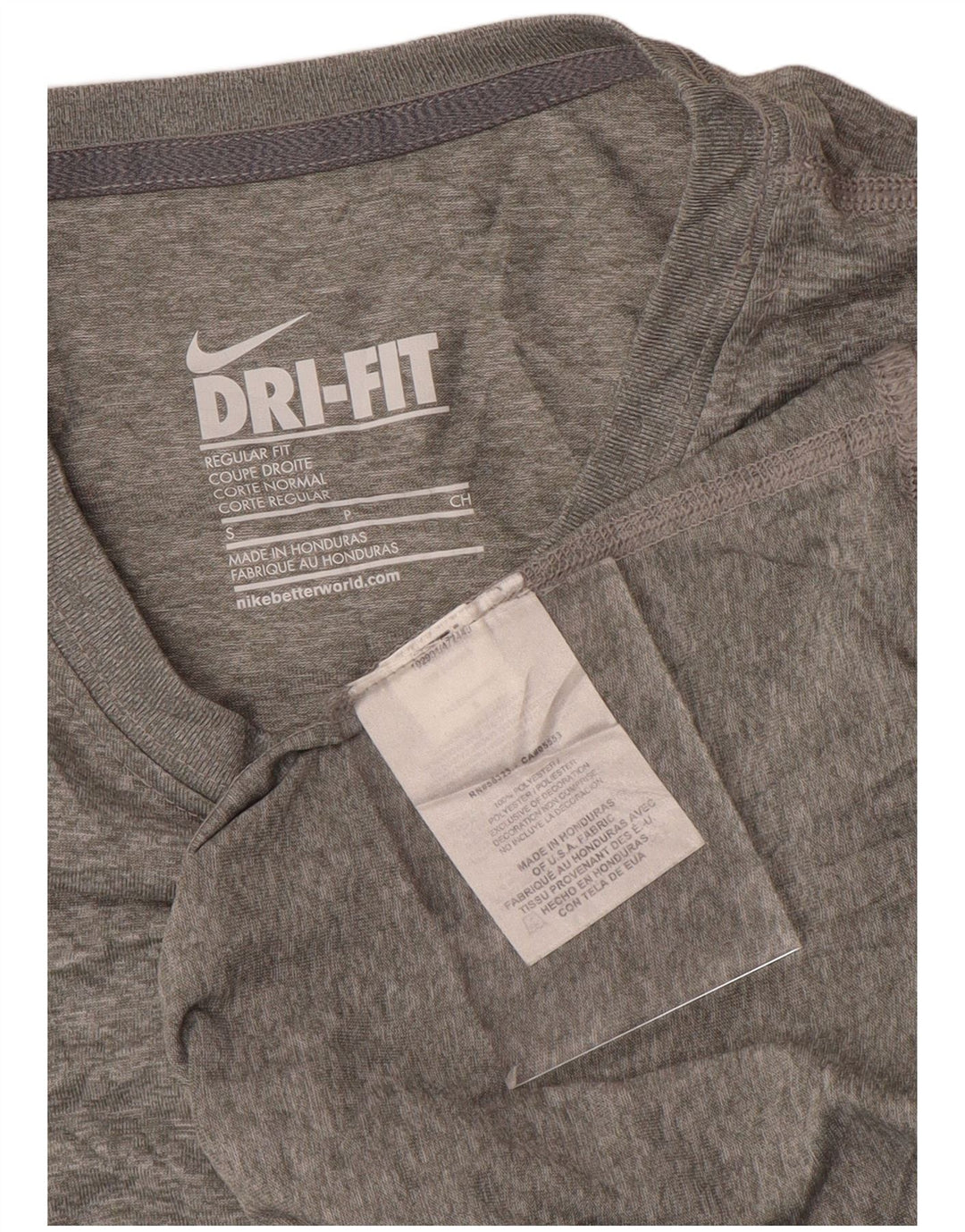 Damska koszulka Nike Dri Fit o regularnym kroju z długim rękawem, UK 10, mały, szary poliester