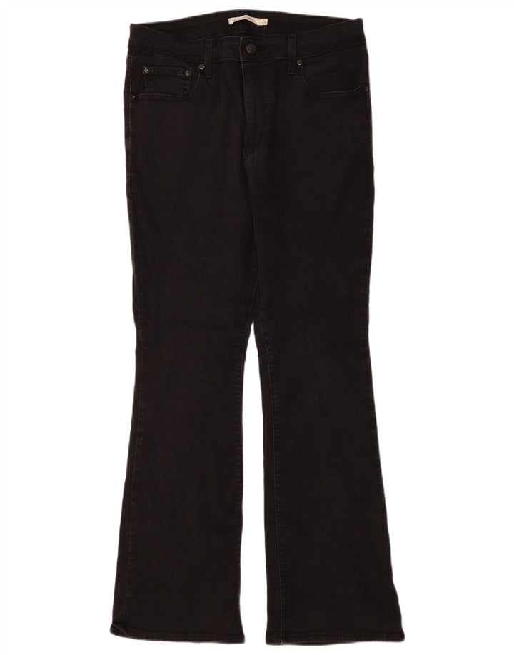 Damskie jeansy Levi's 725 z wysokim stanem Bootcut W31 L30 Czarna bawełna
