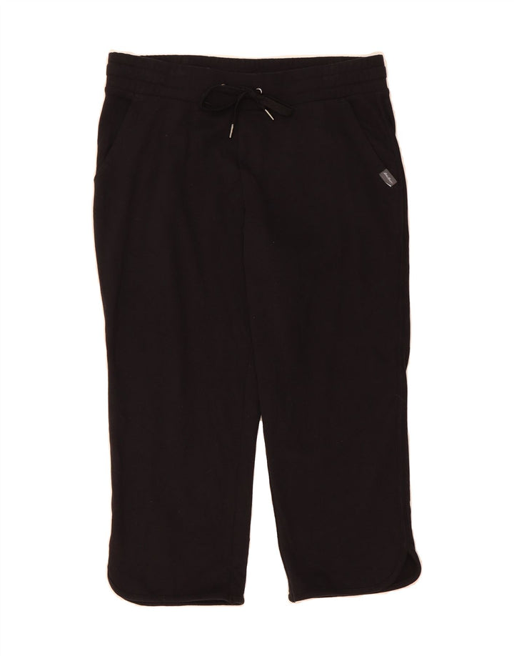 EDDIE BAUER Womens Capri Tracksuit Trousers UK 14 Medium  Black Cotton Vintage Eddie Bauer and Second-Hand Eddie Bauer from Messina Hembry 
