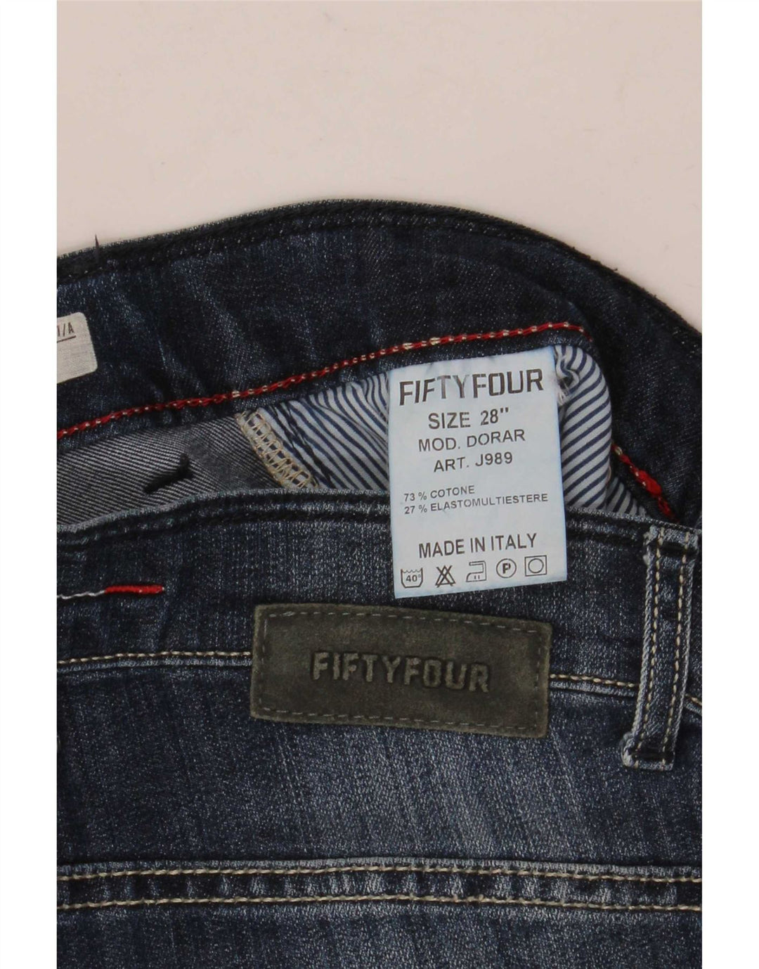 Fifty Four Damskie Dor Slim Jeans W28 L34 Niebieska bawełna