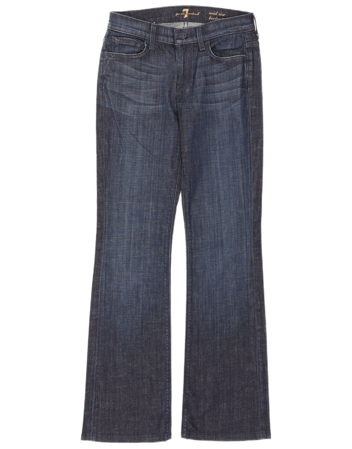 7 For All Mankind Damskie jeansy Bootcut ze średnim stanem W26 L30 Granatowe