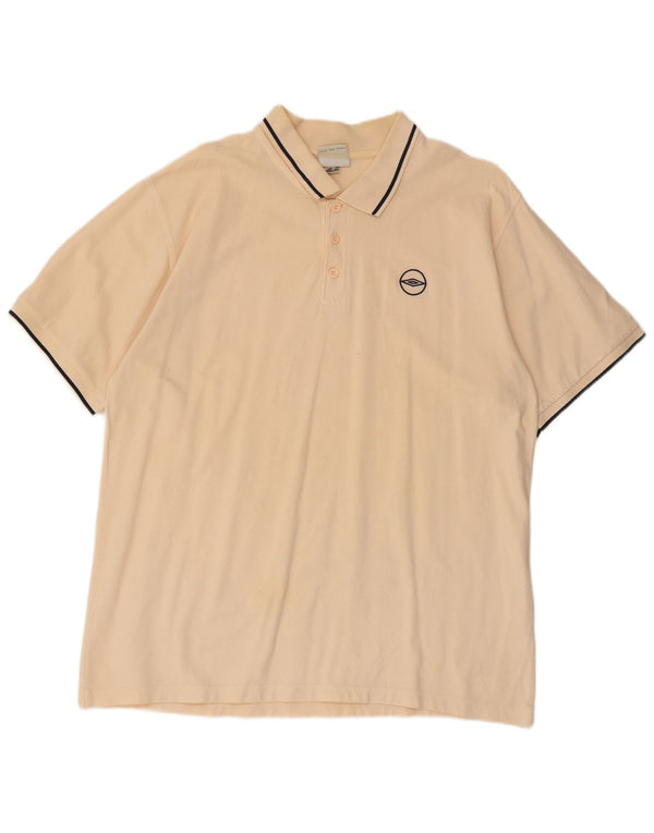 Męska koszulka polo Umbro XL, beżowa, bawełniana