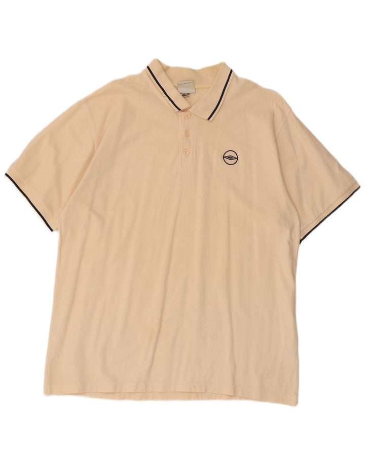 Męska koszulka polo Umbro XL, beżowa, bawełniana