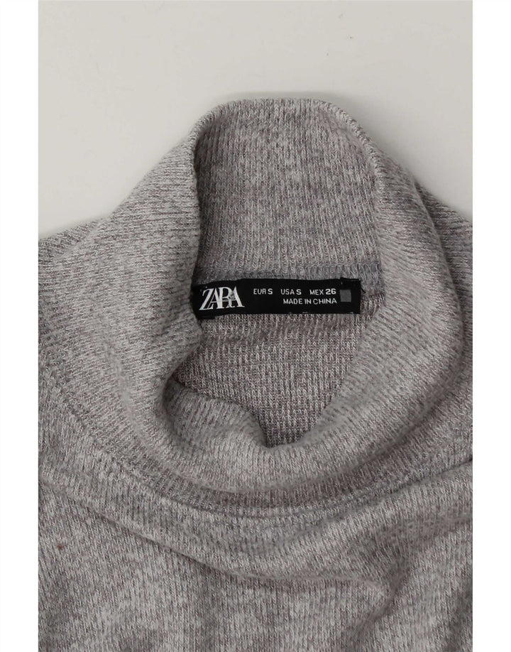 Sweter damski Zara z golfem UK 10 Small Grey