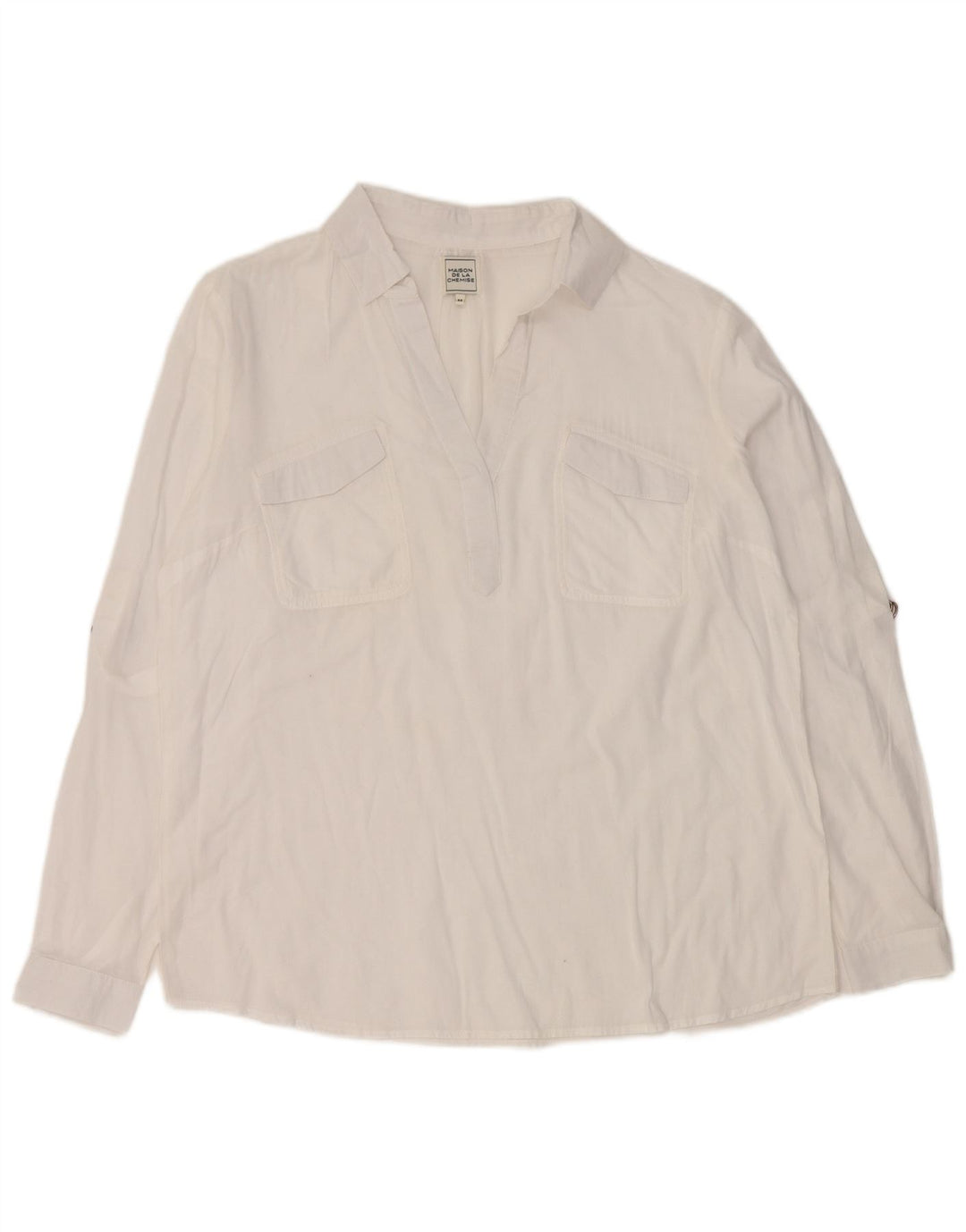 Koszula damska w stylu vintage, EU 44 XL, biała