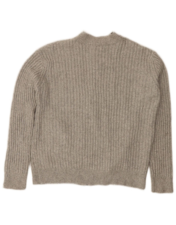 Marks & Spencer Damski sweter rozpinany UK 10, mały, szary poliester