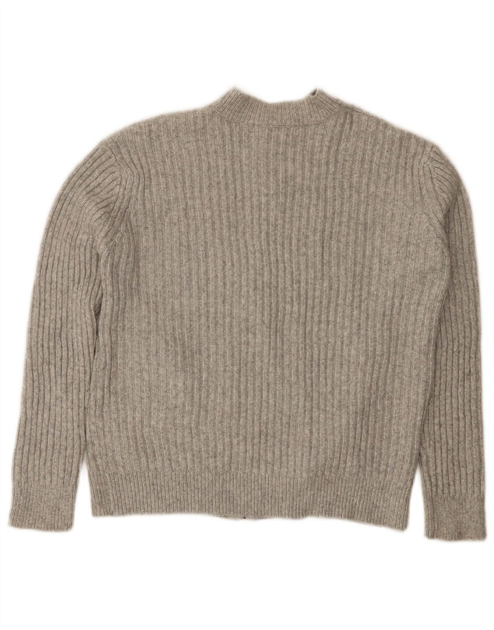 Marks & Spencer Damski sweter rozpinany UK 10, mały, szary poliester