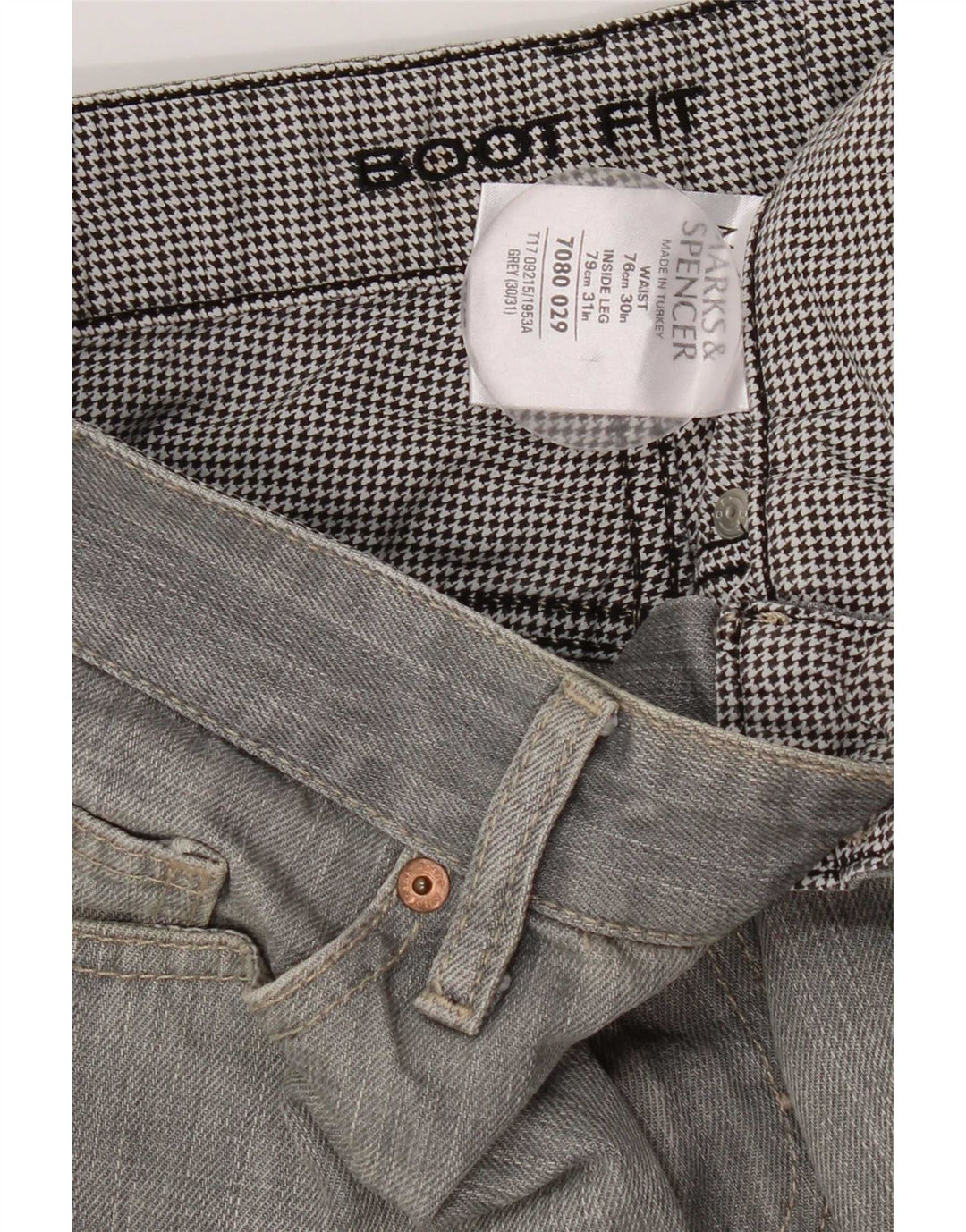Marks & Spencer Męskie jeansy Bootcut W30 L26 Szara bawełna