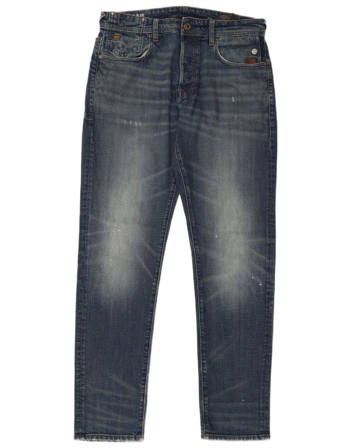 Męskie jeansy slim G-STAR W32 L34 Niebieskie bawełniane