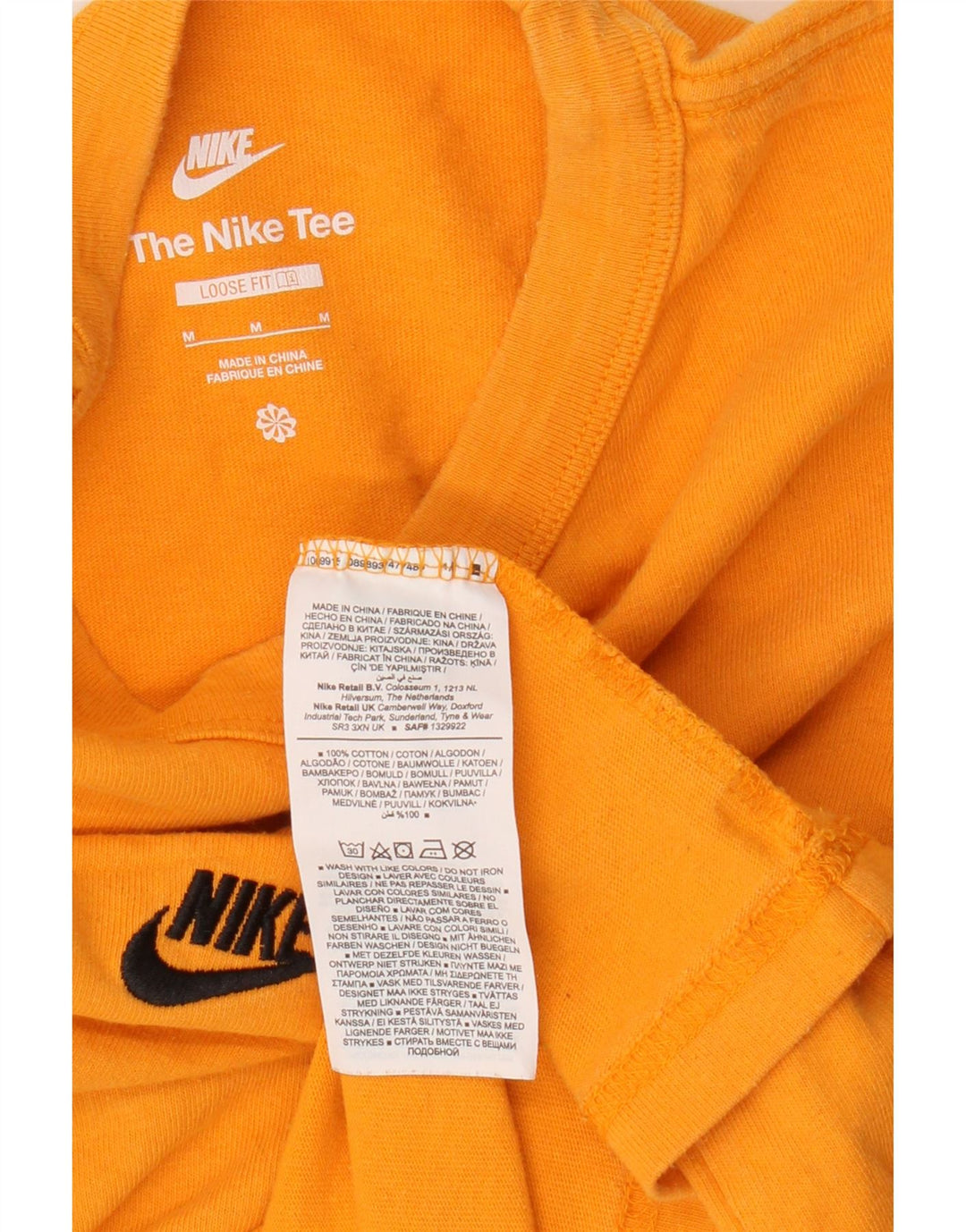Męska koszulka Nike o luźnym kroju, średnia, pomarańczowa, bawełniana