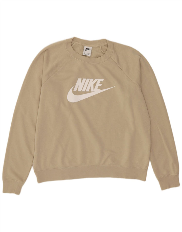 Damska bluza dresowa Nike Graphic Oversize UK 14, średnia beżowa bawełna