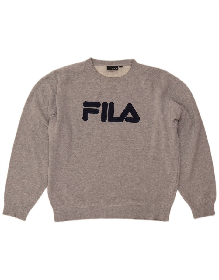 Damska bluza FILA Oversize z grafiką UK 14, średnioszara, nakrapiana