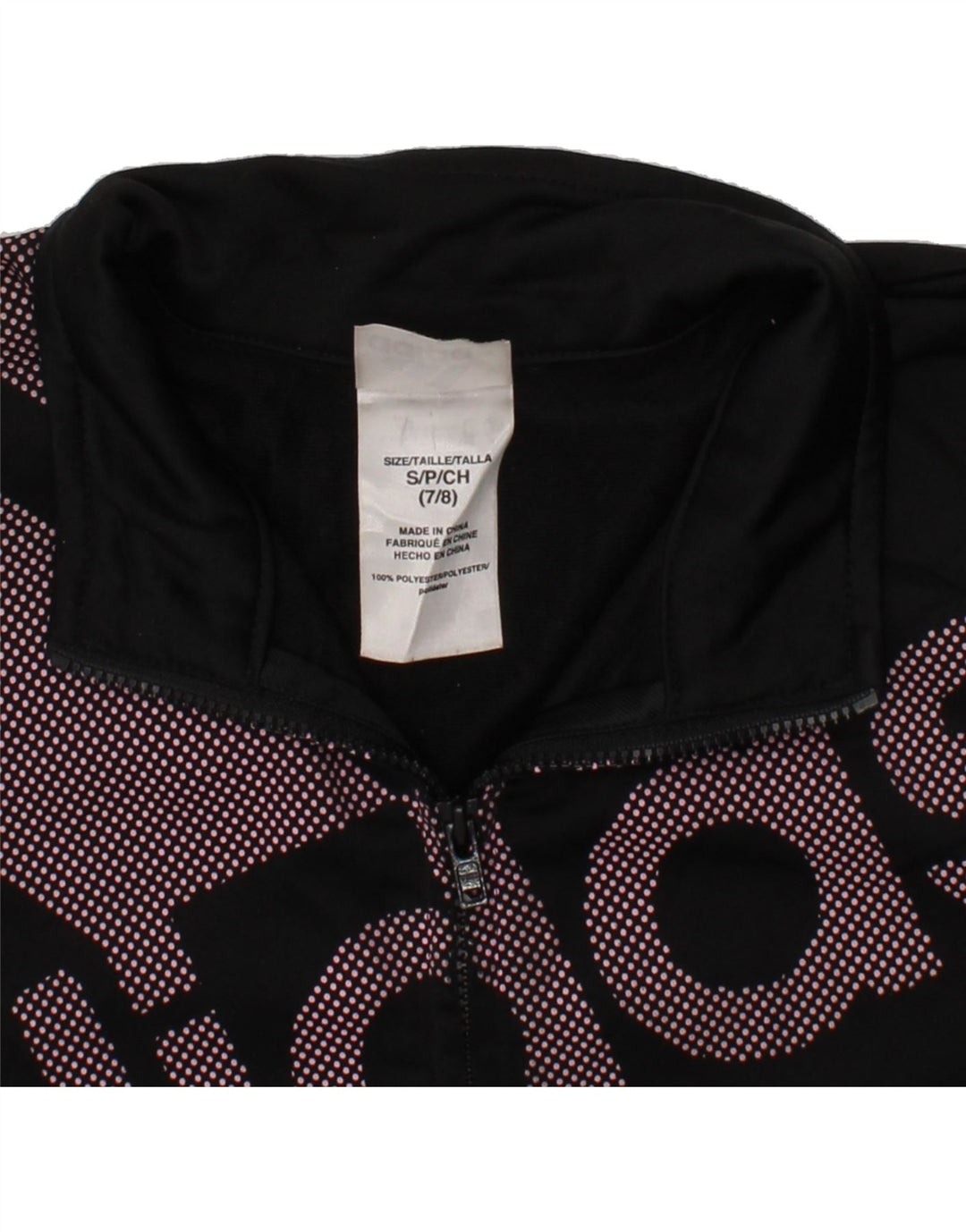 ADIDAS Boys Graphic Tracksuit Top Jacket 7-8 Years Small Black Polyester Vintage Adidas and Second-Hand Adidas from Messina Hembry 