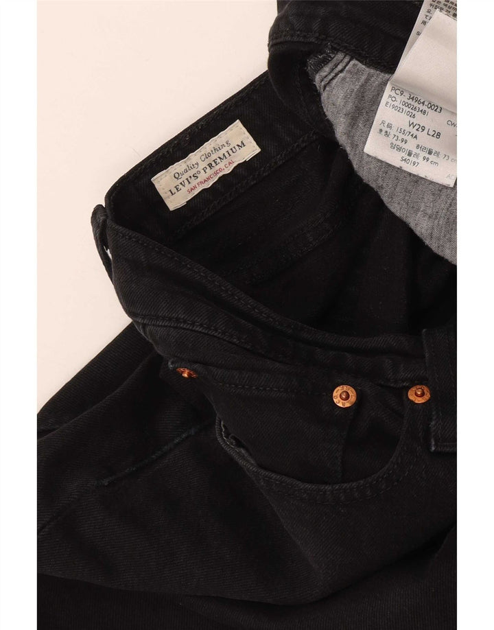 Damskie jeansy Levi's Wedgie Straight W29 L28 Czarna bawełna
