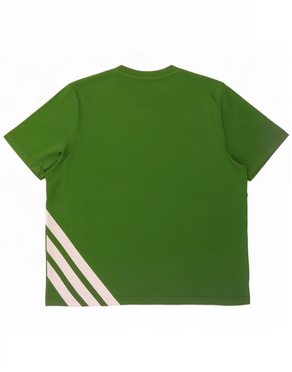 Adidas Męska koszulka graficzna Top 2XL Zielona bawełna