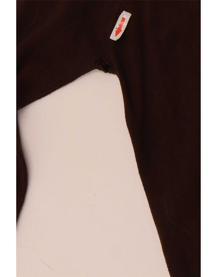 Sweter damski Zara Cardigan UK 12 Średni brązowy bawełniany