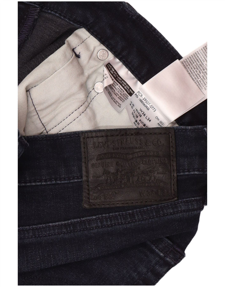 Męskie jeansy LEVI'S 502 Tapered W36 L32 Granatowa bawełna