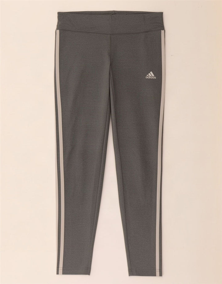 Damskie legginsy Adidas Climalite UK 8/10, małe, szare, poliestrowe