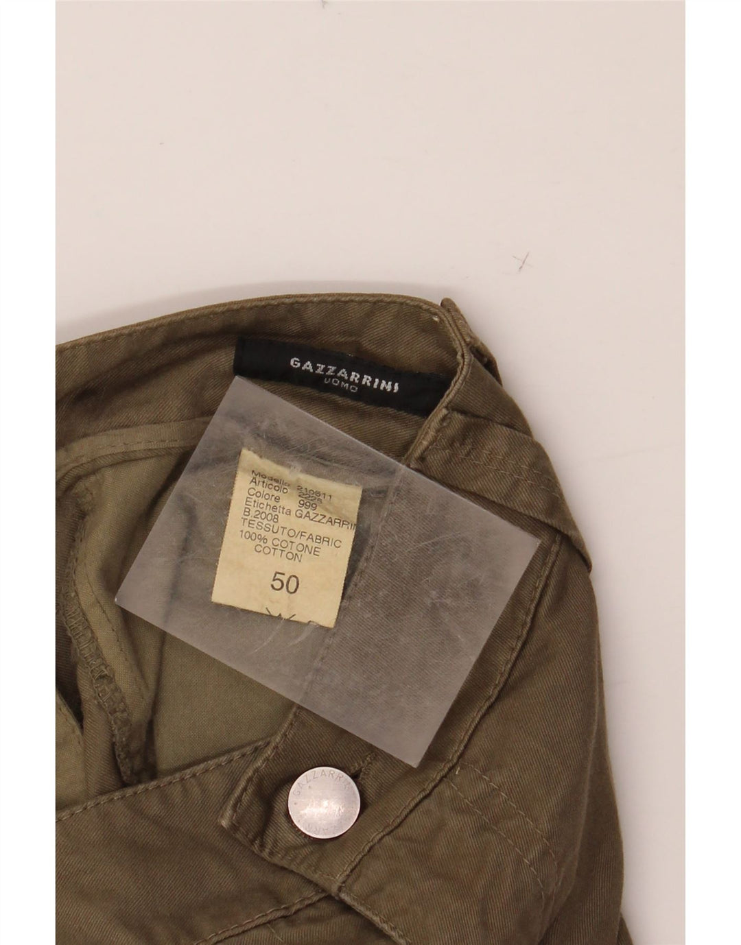 Męskie bermudy GAZZARRINI Cargo IT 50 Large W38, bawełna khaki
