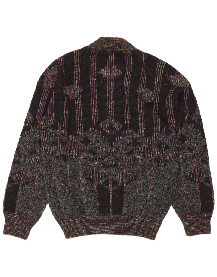 Męski sweter rozpinany Tris Line IT 50 Średni wielobarwny geometryczny wełniany