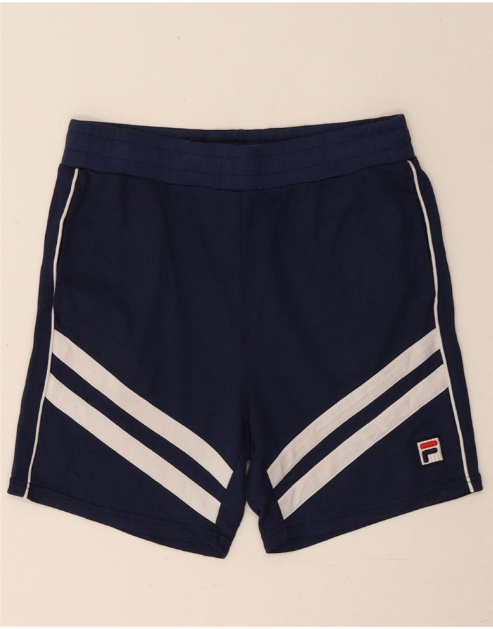 FILA Mens Sport Shorts Small Navy Blue Striped Cotton