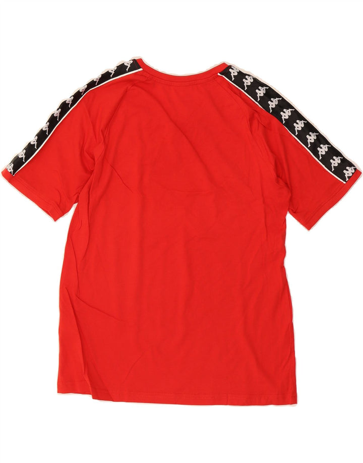 KAPPA Mens Graphic T-Shirt Top Small Red Cotton Vintage Kappa and Second-Hand Kappa from Messina Hembry 