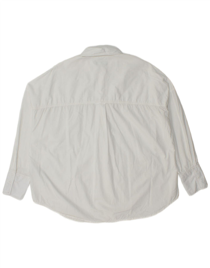 Damska koszula oversize Benetton UK 10, mała, biała, bawełniana