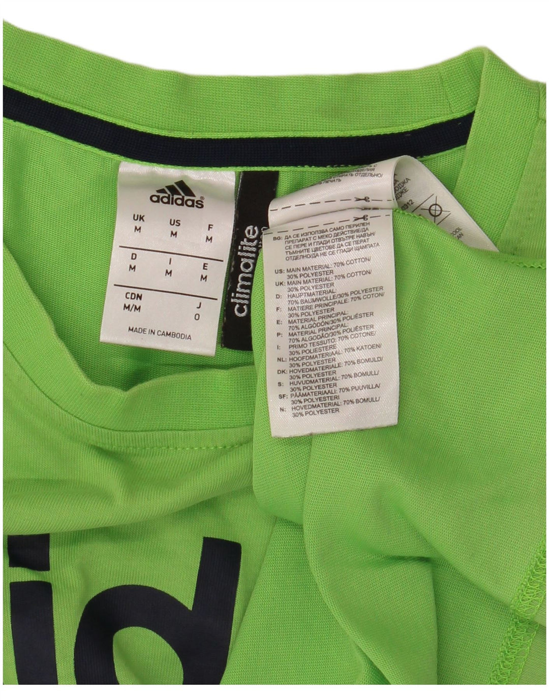 Męska koszulka ADIDAS Climalite z grafiką, średnia, zielona bawełna