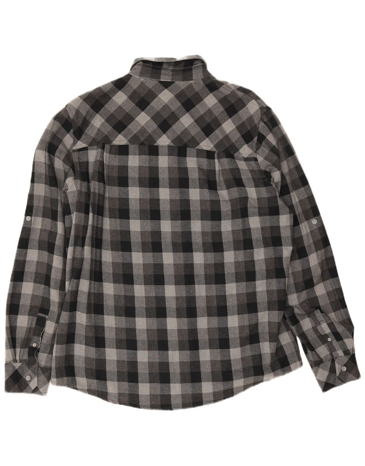 Męska koszula flanelowa Cherokee 2XL, bawełniana szara krata