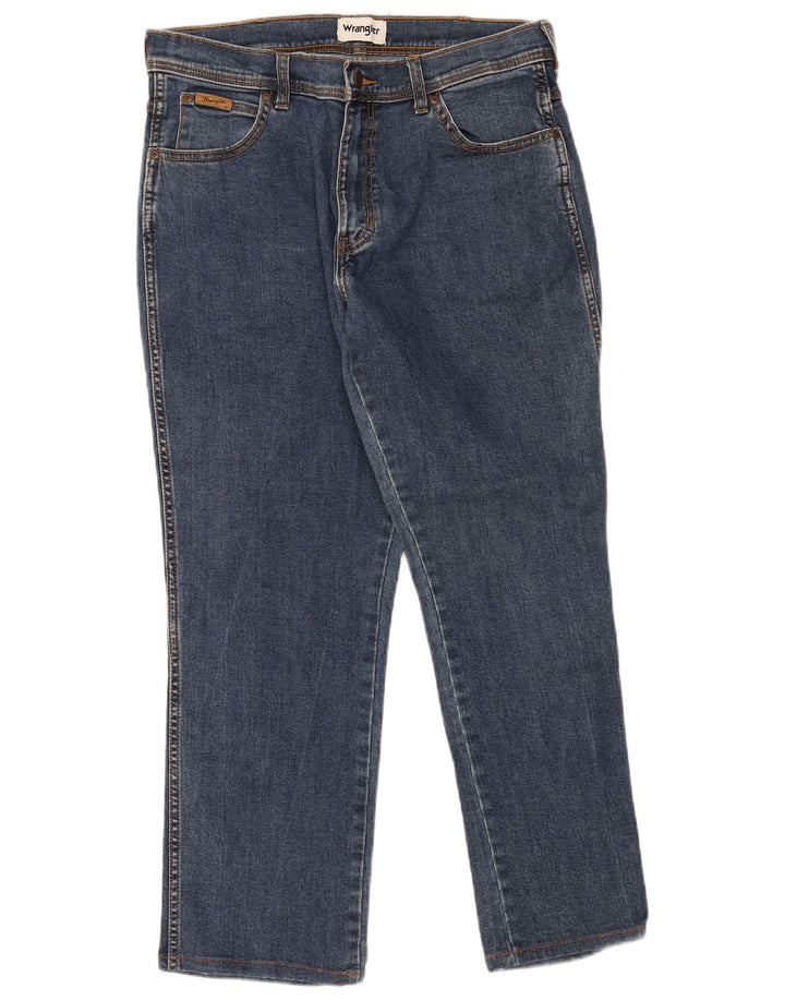 Męskie jeansy Wrangler Texas Straight W34 L27 Niebieskie, bawełniane