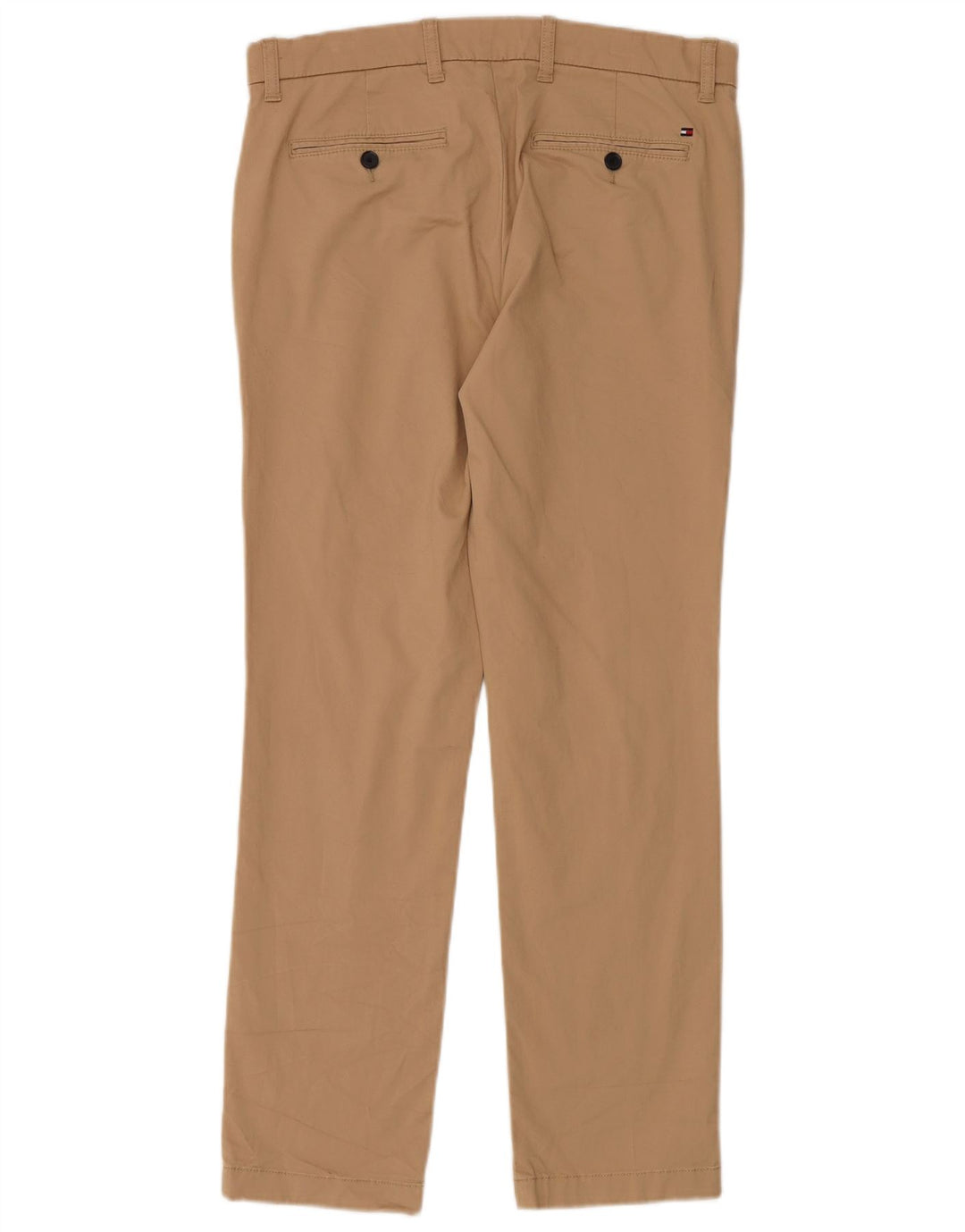 Męskie spodnie chino slim fit TOMMY HILFIGER W32 L30 beżowa bawełna