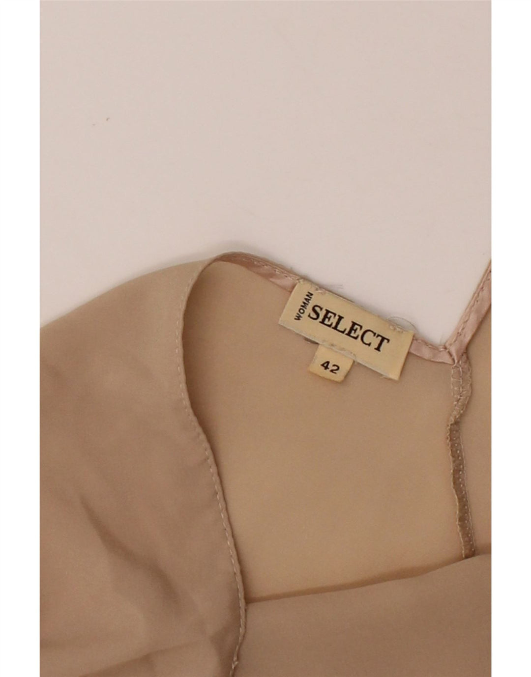 VINTAGE Womens See Through Blouse Top IT 42 Medium Beige Vintage Vintage and Second-Hand Vintage from Messina Hembry 