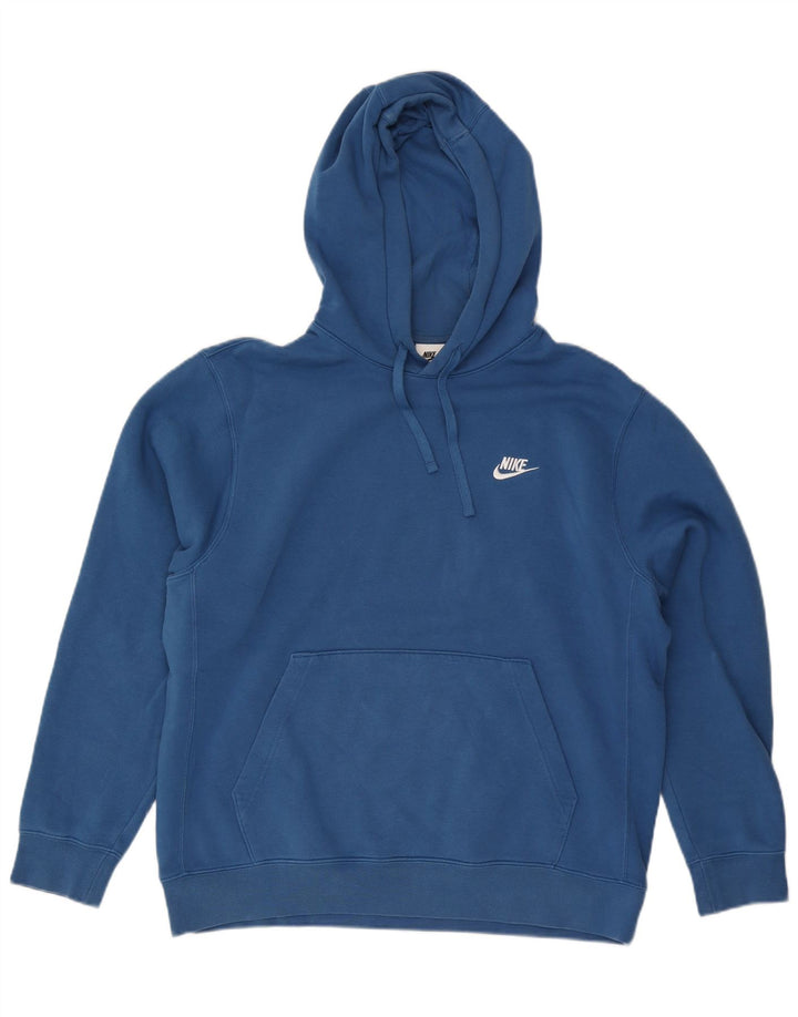 Męski sweter z kapturem Nike, duży, niebieski, bawełniany