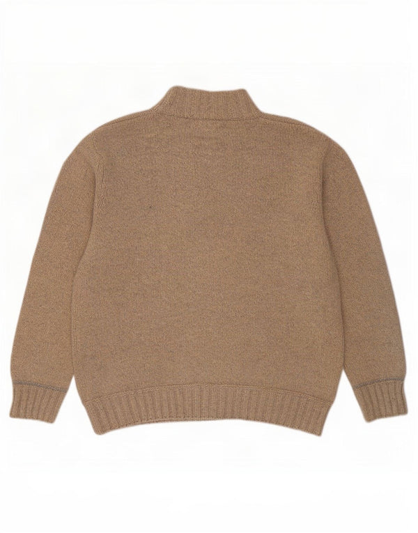 Męski sweter zapinany na zamek Murphy & Nye XL, wełniany w beżowe plamki