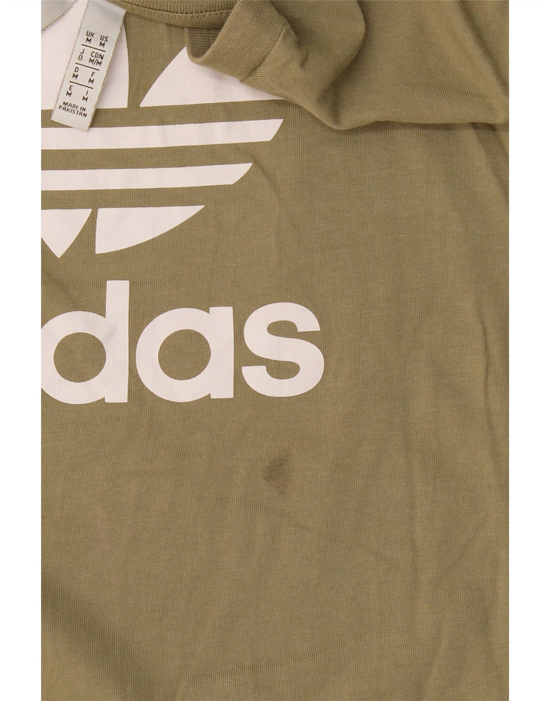 Męska koszulka z grafiką Adidas, średnia, bawełniana khaki