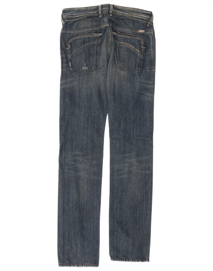 Diesel Męskie Poiak Distressed Slim Jeans W28 L34 Niebieskie bawełniane