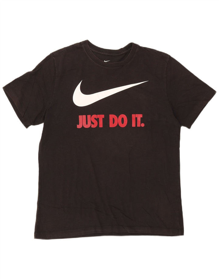 Męski T-shirt z grafiką NIKE, duży, czarny, bawełniany