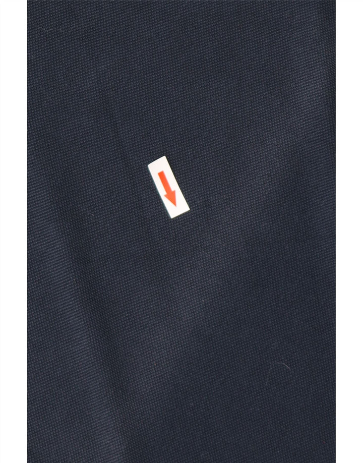 Męska koszulka polo z długim rękawem Fred Perry, średnia, granatowa, bawełniana