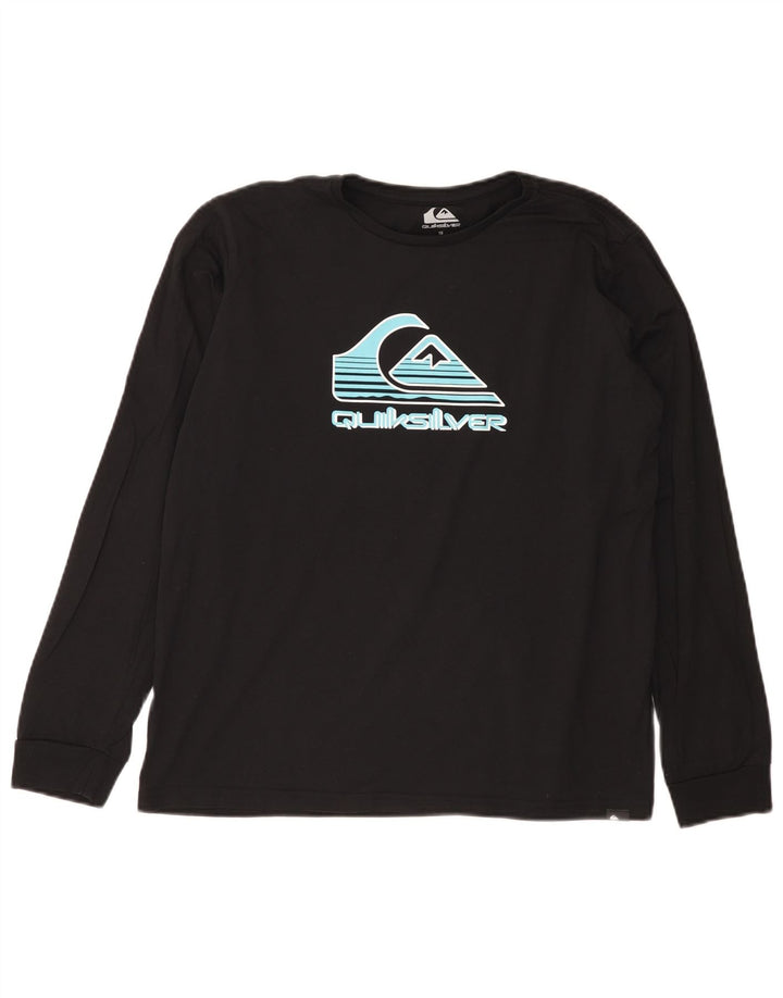 Chłopięcy top Quiksilver o regularnym kroju z graficznym długim rękawem, 15-16 lat, czarny