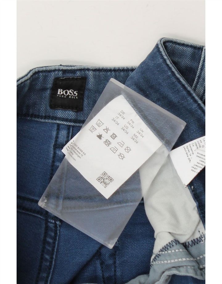 Męskie dżinsy Hugo Boss W34 L34 Niebieskie bawełniane