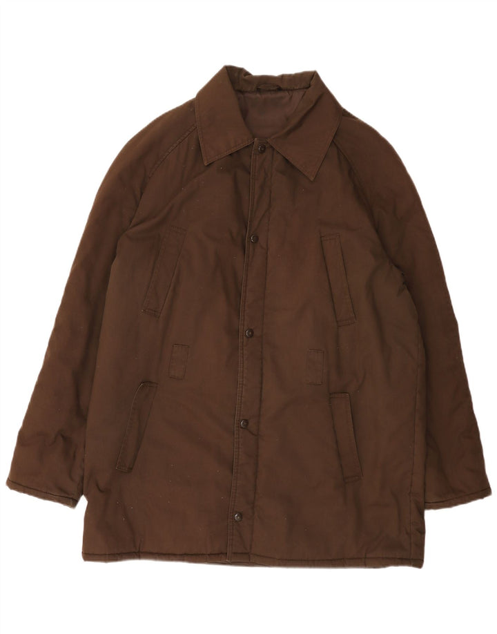 Męska ocieplana kurtka St Michael UK 43/44 XL Brązowy poliester