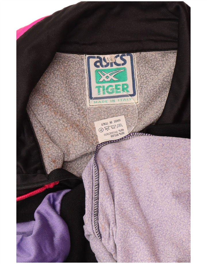 Damski dresowy top Asics IT 48, mały, czarny, blok kolorów, lata 90