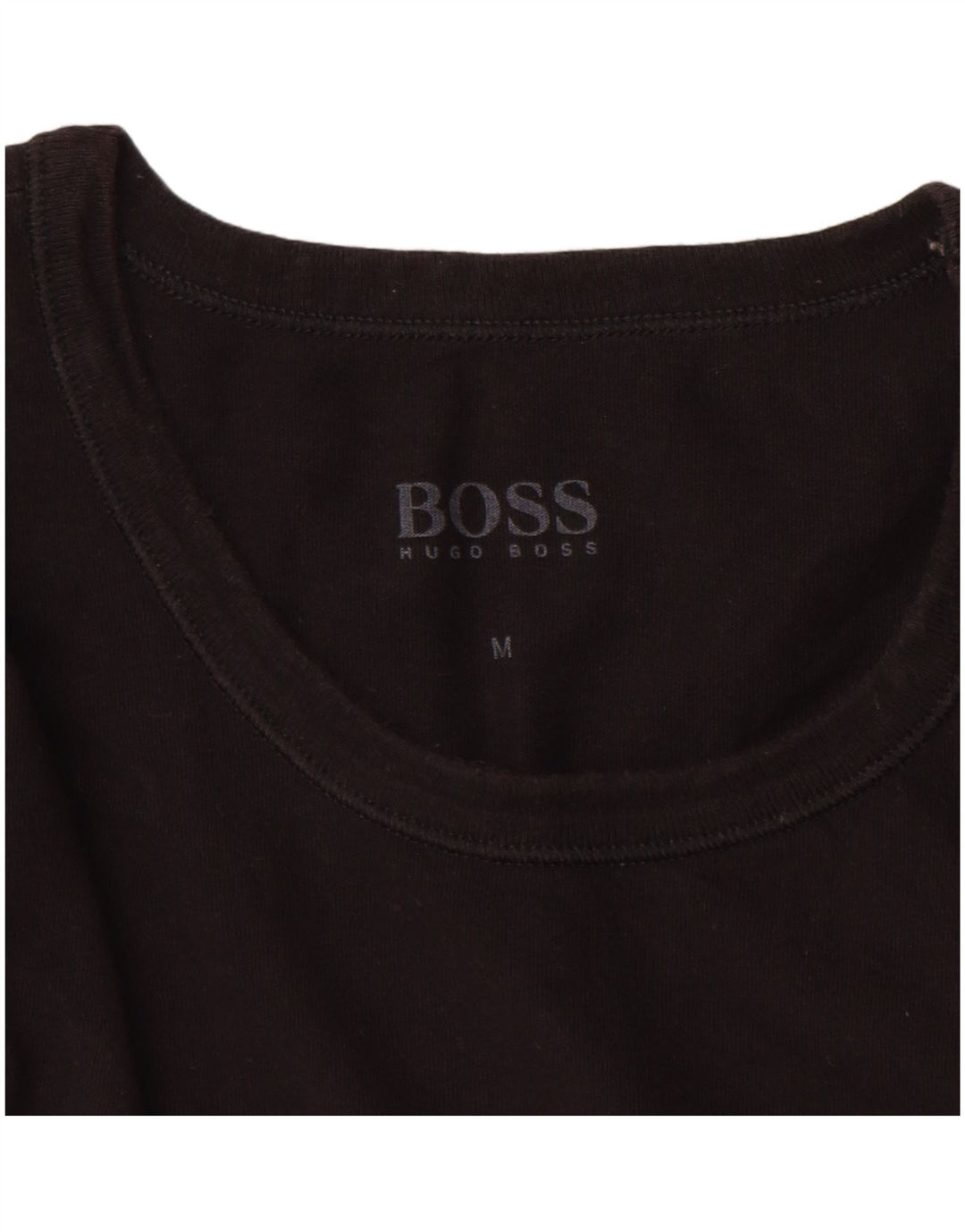 T-shirt męski Hugo Boss, średni czarny, bawełniany