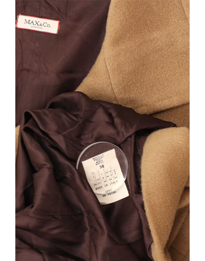Płaszcz damski Max & Co. IT 38 XS Brązowa wełna
