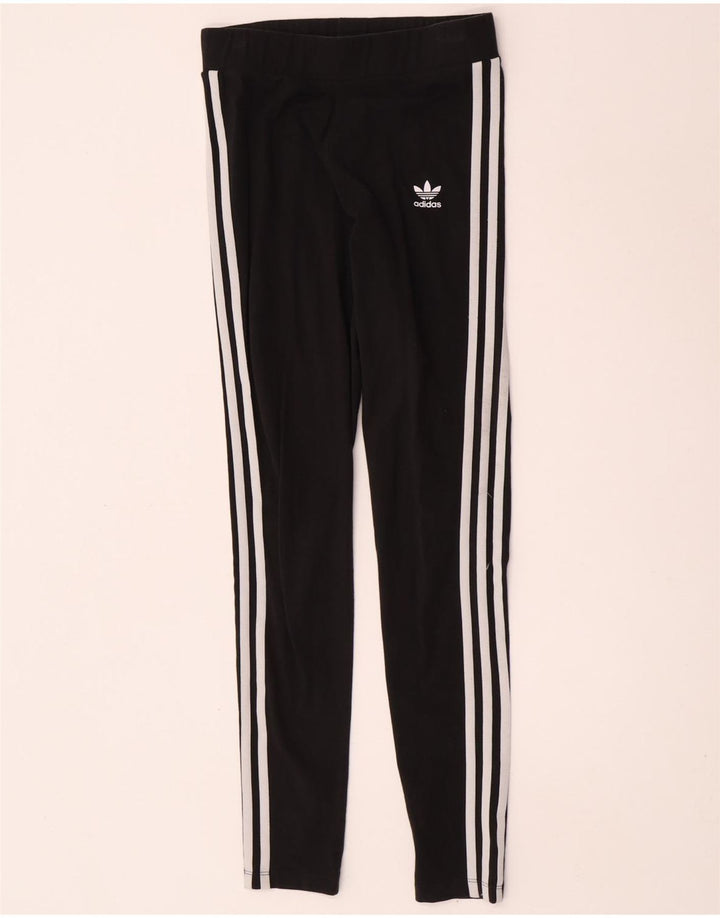 Legginsy Damskie Adidas UK 10 Małe Czarne Bawełniane