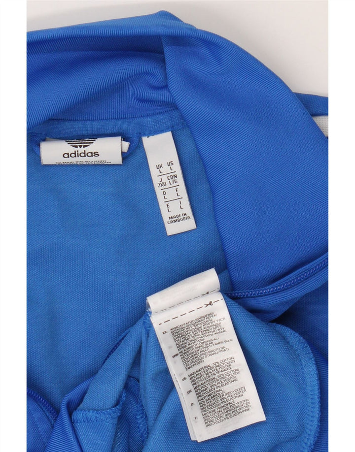 Adidas Męska bluza dresowa, duża, niebieska, bawełniana