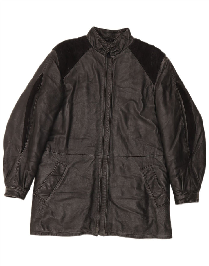 Damska kurtka skórzana Dama IT 44 Skóra w kolorze średniej czarnej skóry