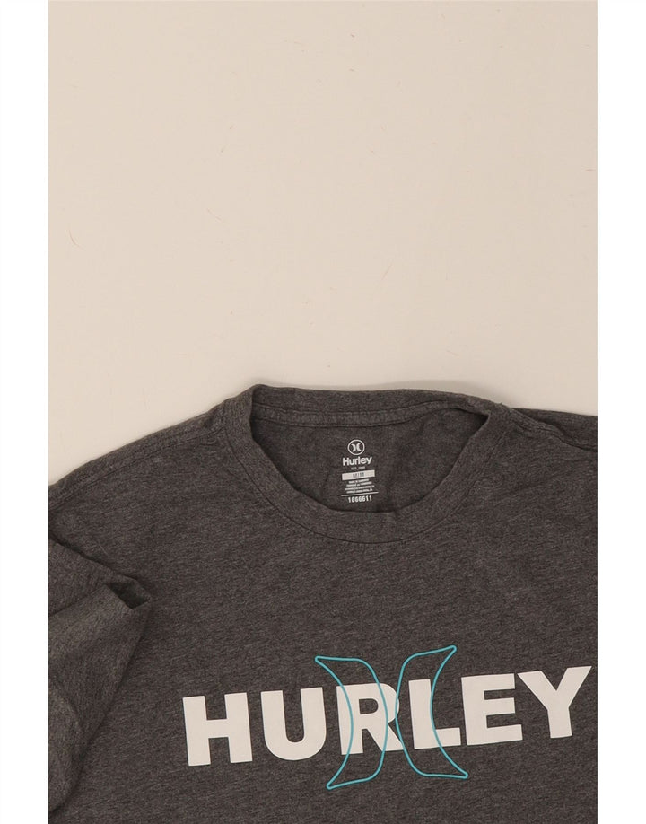 HURLEY Mens Graphic T-Shirt Top Medium Grey Cotton Vintage Hurley and Second-Hand Hurley from Messina Hembry 
