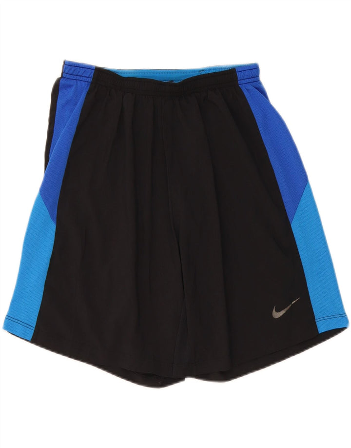 Męskie spodenki sportowe Nike Dri Fit, małe, czarne, z blokami kolorów