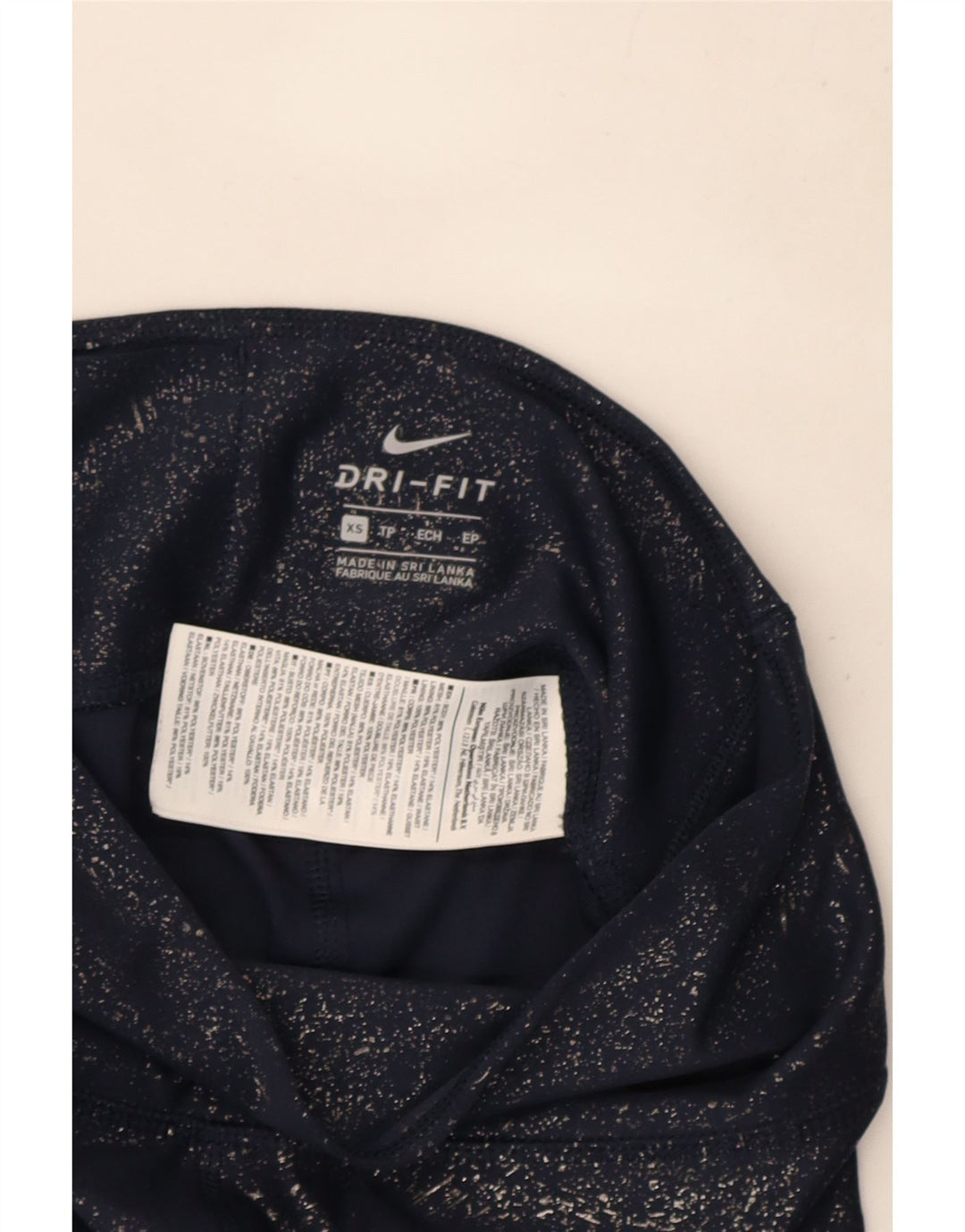 Legginsy damskie Nike UK 4 XS, granatowy, poliester z blokami kolorów